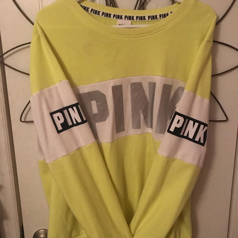VS PINK reflective crew neck
